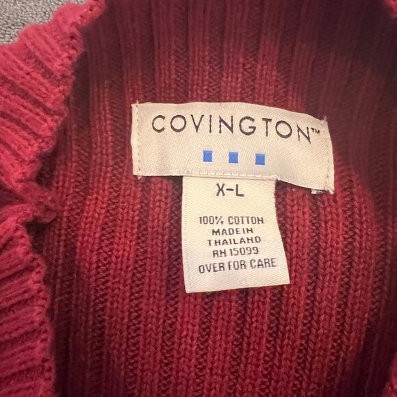 Covington Red Sweater Size XL Men's Preloved - Picture 2 of 11